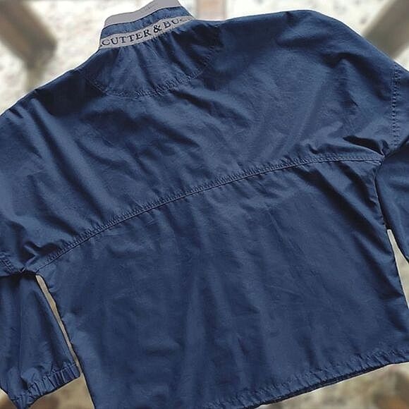 Vtg Cutter & Buck soft shell navy zip up golf windbreaker jacket - Picture 2 of 13